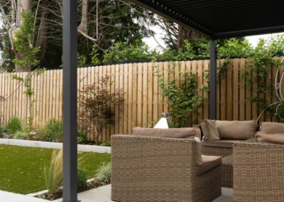 Patio couvert avec pergola (photo d'illustration)